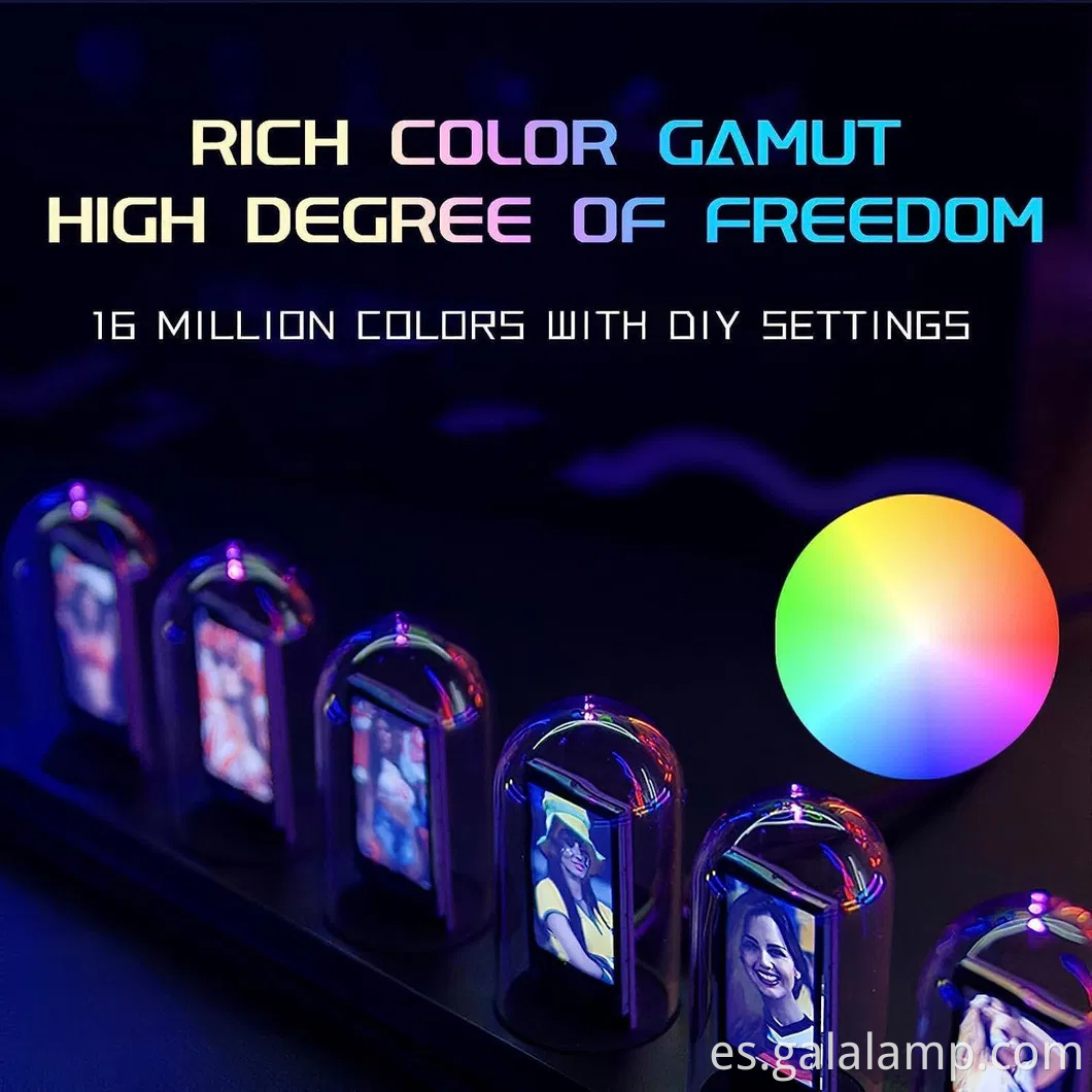 Elegante reloj de tubo brillante para la decoración del hogar y la oficina